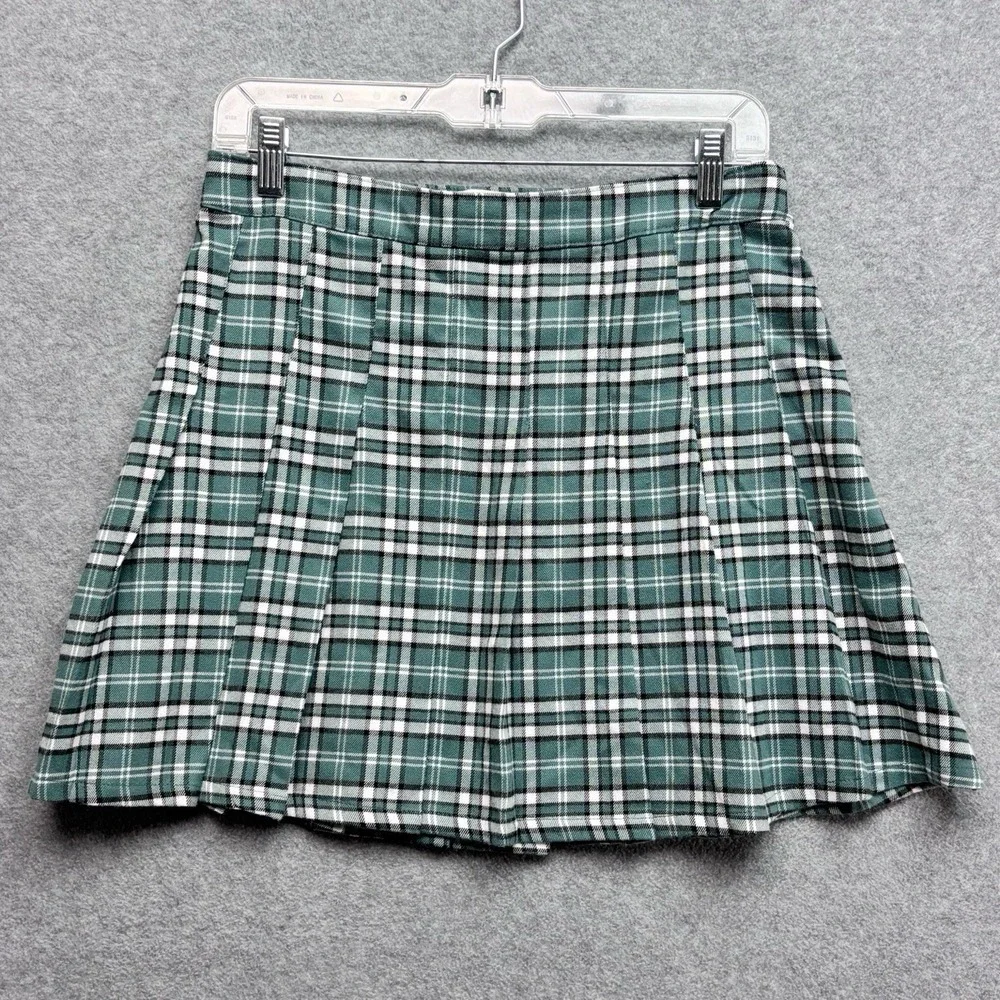 Hollister Ultra High Rise Plaid Skirt Y2K Sz M‎ School Girl Grunge Indie Twee